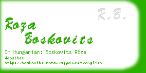 roza boskovits business card